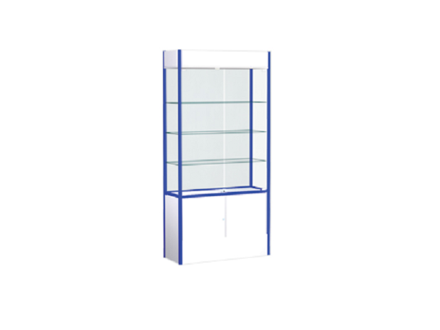 Остекленный стеллаж-витрина с замком - 650х400х2100 мм (В2Д/600-1)